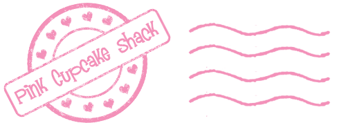 Pink Cupcake Shack Rubber Stamp